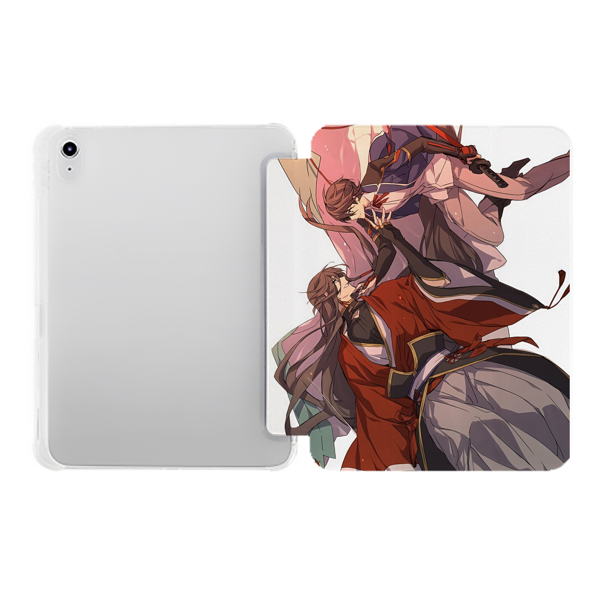 （画像用） 刀剣乱舞 Touken Ranbu IPad ケース ペン収納付き 三つ折りスタンド PUレザー×シリコン 対応機種9.5/10.5/10.9インチ
